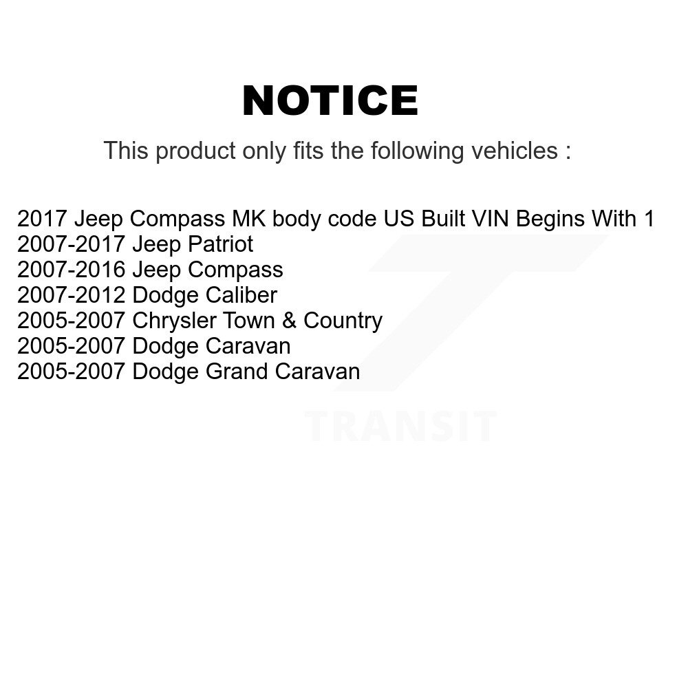 Front Tie Rod End Kit For Jeep Dodge Patriot Compass Caliber Grand Caravan Chrysler Town KTR-101976 - Image 2