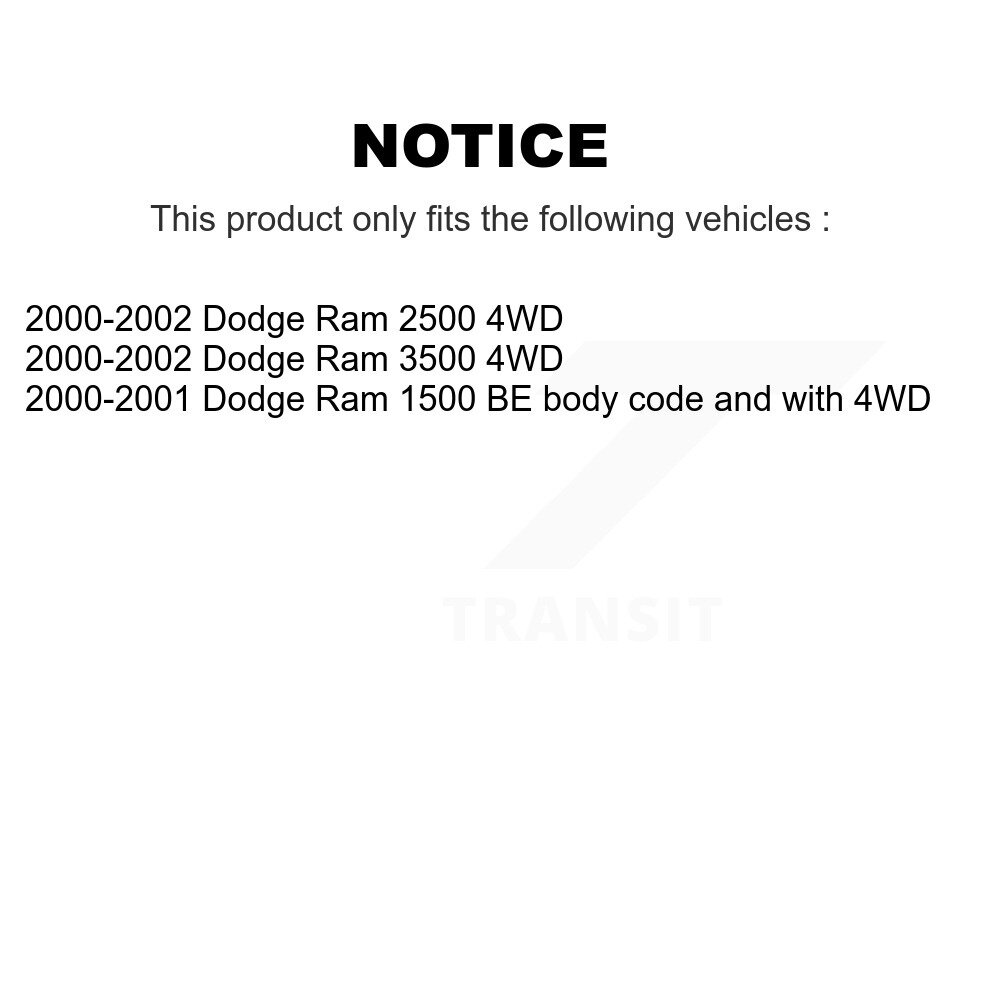 Front Rear Suspension Stabilizer Bar Link Kit For Dodge Ram 2500 1500 3500 KTR-102030 - Image 2