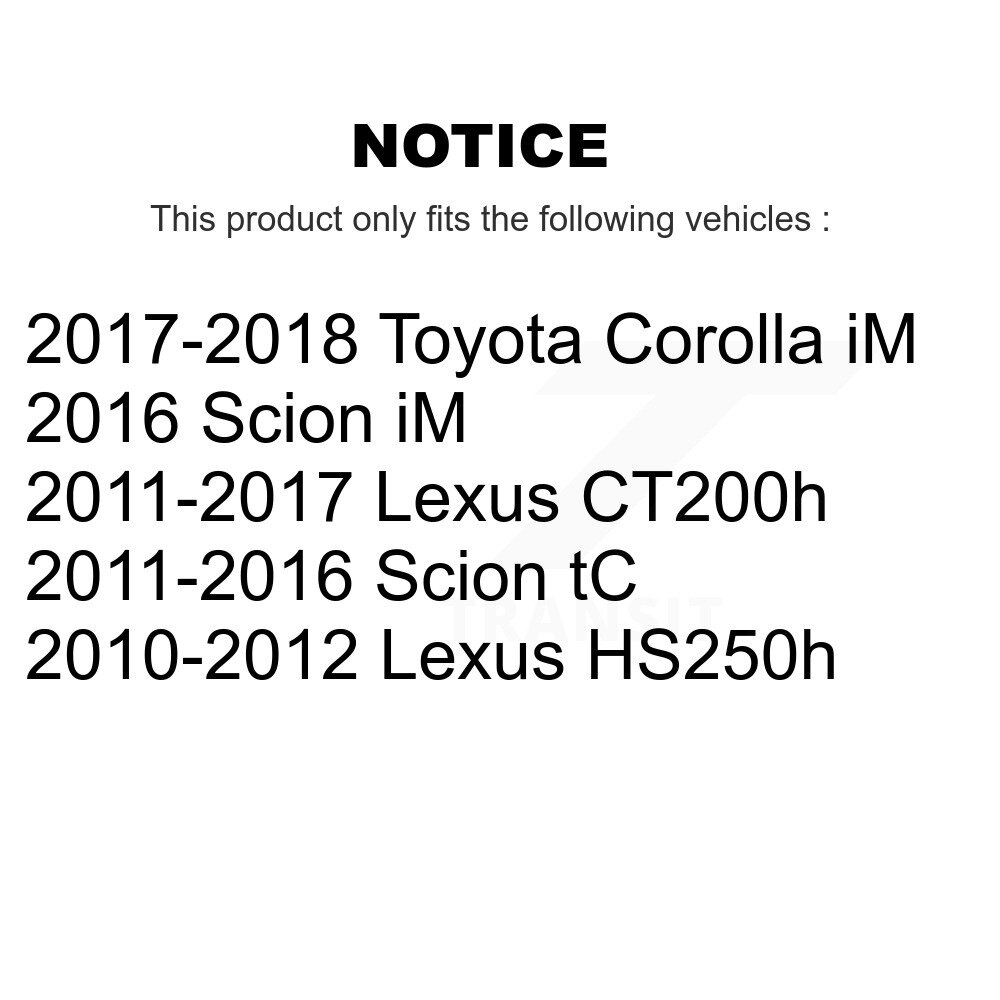 Front Rear Suspension Bar Link Kit For Scion Toyota Corolla iM Lexus tC CT200h HS250h KTR-102035 - Image 2