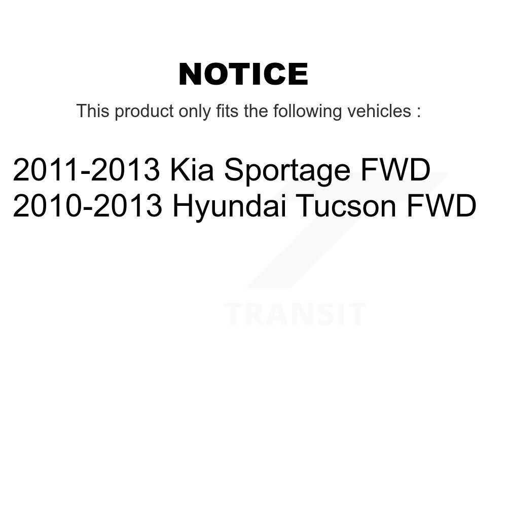 Front Rear Suspension Stabilizer Bar Link Kit For Hyundai Tucson Kia Sportage FWD KTR-102076 - Image 2