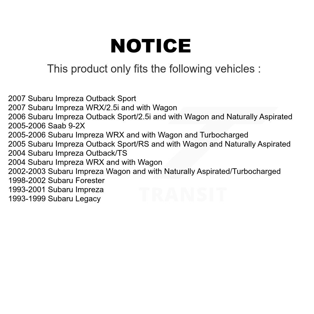 Front Rear Suspension Sway Bar Link Kit For Subaru Impreza Forester Legacy Saab 9-2X KTR-102117 - Image 2