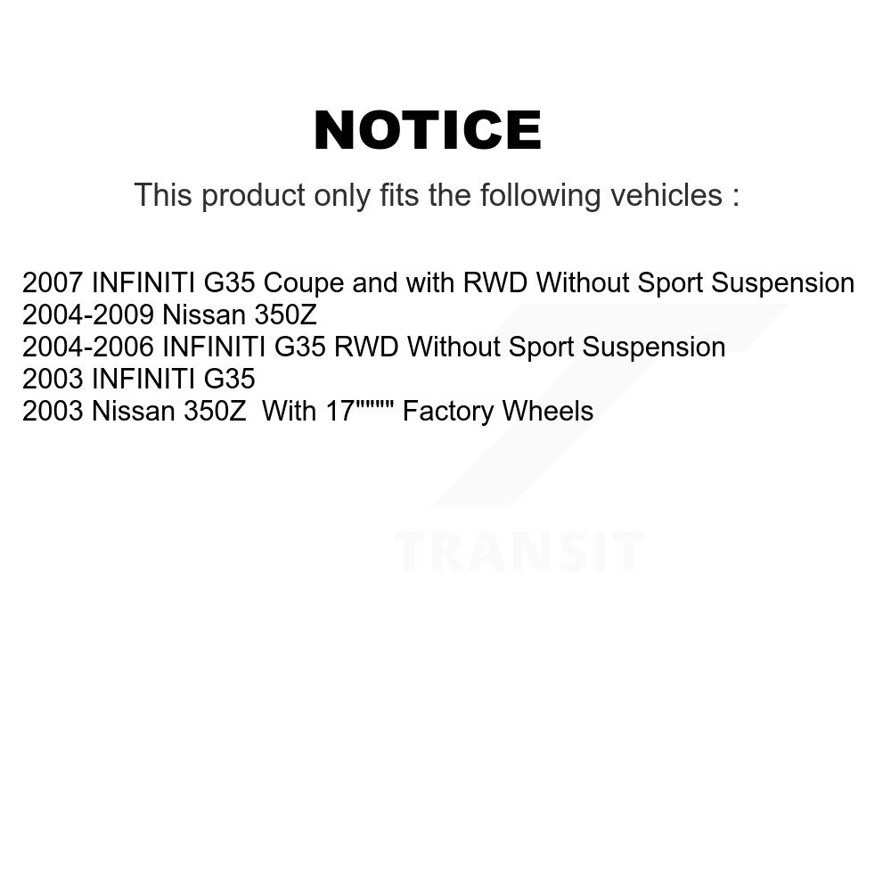 Front Rear Suspension Stabilizer Bar Link Kit For INFINITI G35 Nissan 350Z KTR-102156 - Image 2