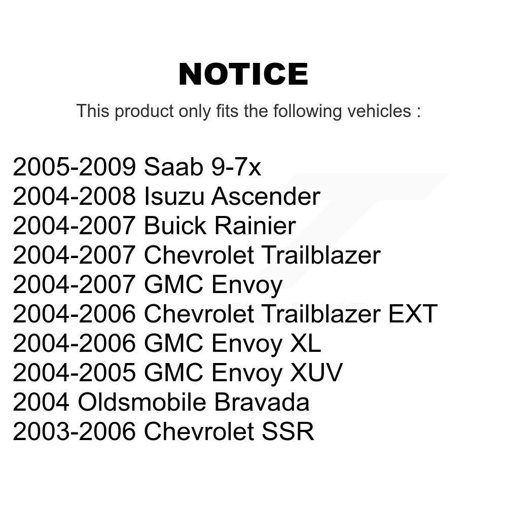 Front Rear Suspension Bar Link Kit For Chevrolet GMC Trailblazer Envoy XL EXT SSR Buick KTR-102184 - Image 2