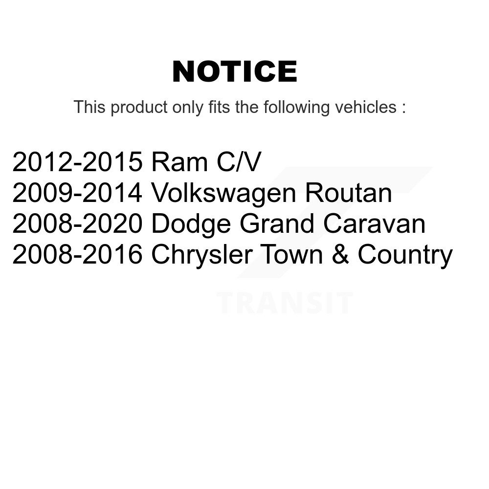 Front Lower Rearward Suspension Arm Bushing Pair For Dodge Grand Caravan Chrysler Town & KTR-102234 - Image 2