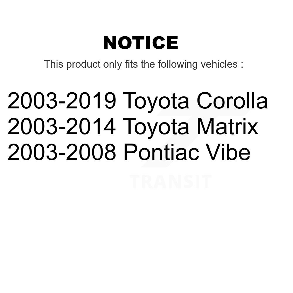 Front Lower Rearward Suspension Arm Bushing Pair For Toyota Corolla Matrix Pontiac Vibe KTR-102244 - Image 2