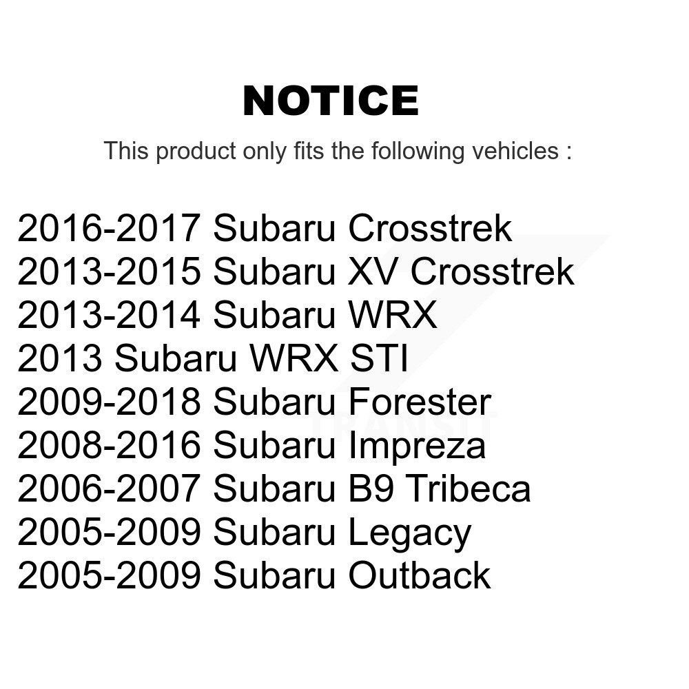 Front Lower Rearward Suspension Arm Bushing Pair For Subaru Forester Impreza XV Crosstrek KTR-102248 - Image 2
