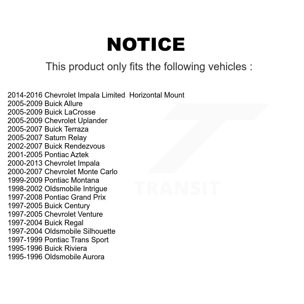 Front Lower Rearward Suspension Arm Bushing Pair For Chevrolet Impala Pontiac Buick Grand KTR-102250 - Image 2