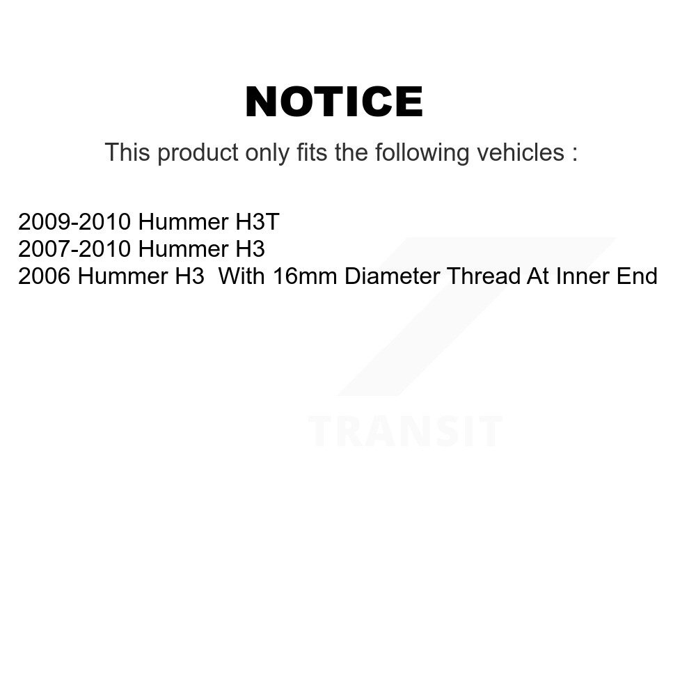 Front Suspension Ball Joint And Tie Rod End Kit For Hummer H3 H3T KTR-102329 - Image 2