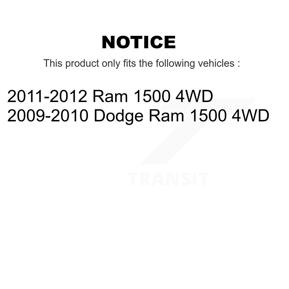 Front Suspension Ball Joint And Tie Rod End Kit For Ram 1500 Dodge 4WD KTR-102333 - Image 2