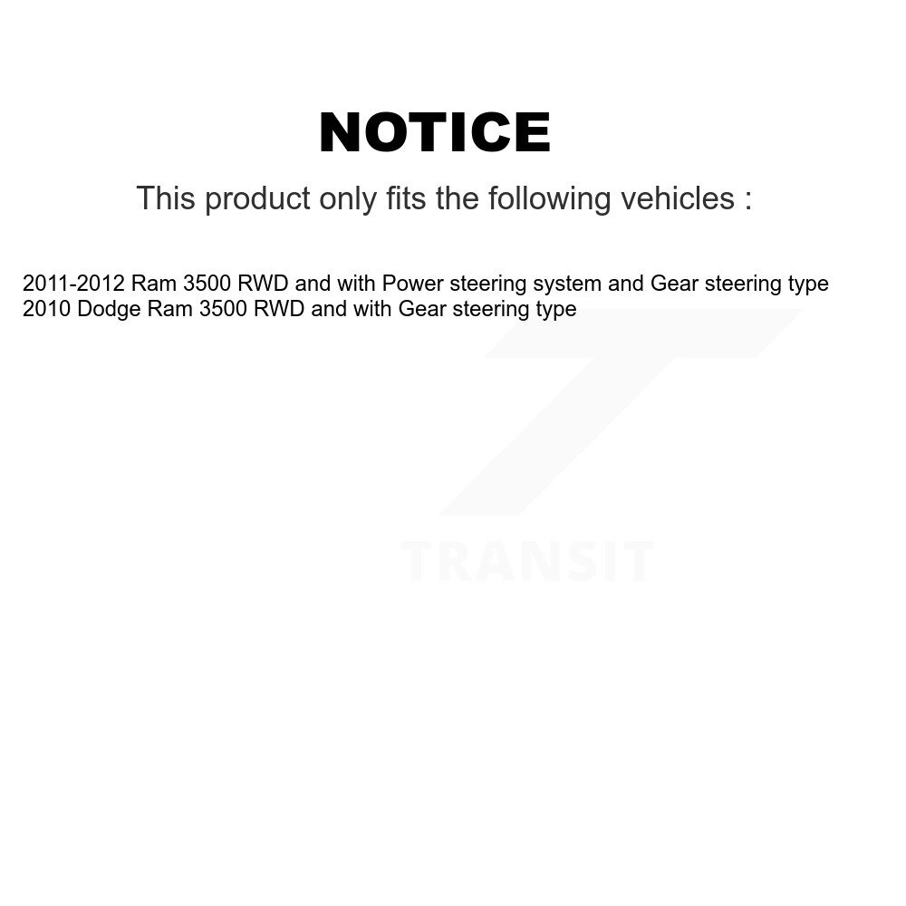 Front Suspension Ball Joint And Tie Rod End Kit For Ram 3500 Dodge KTR-102380 - Image 2