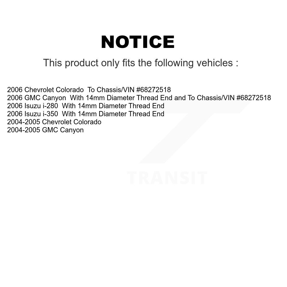 Front Ball Joint And Tie Rod End Kit For Chevrolet Colorado GMC Canyon Isuzu i-280 i-350 KTR-102408 - Image 2