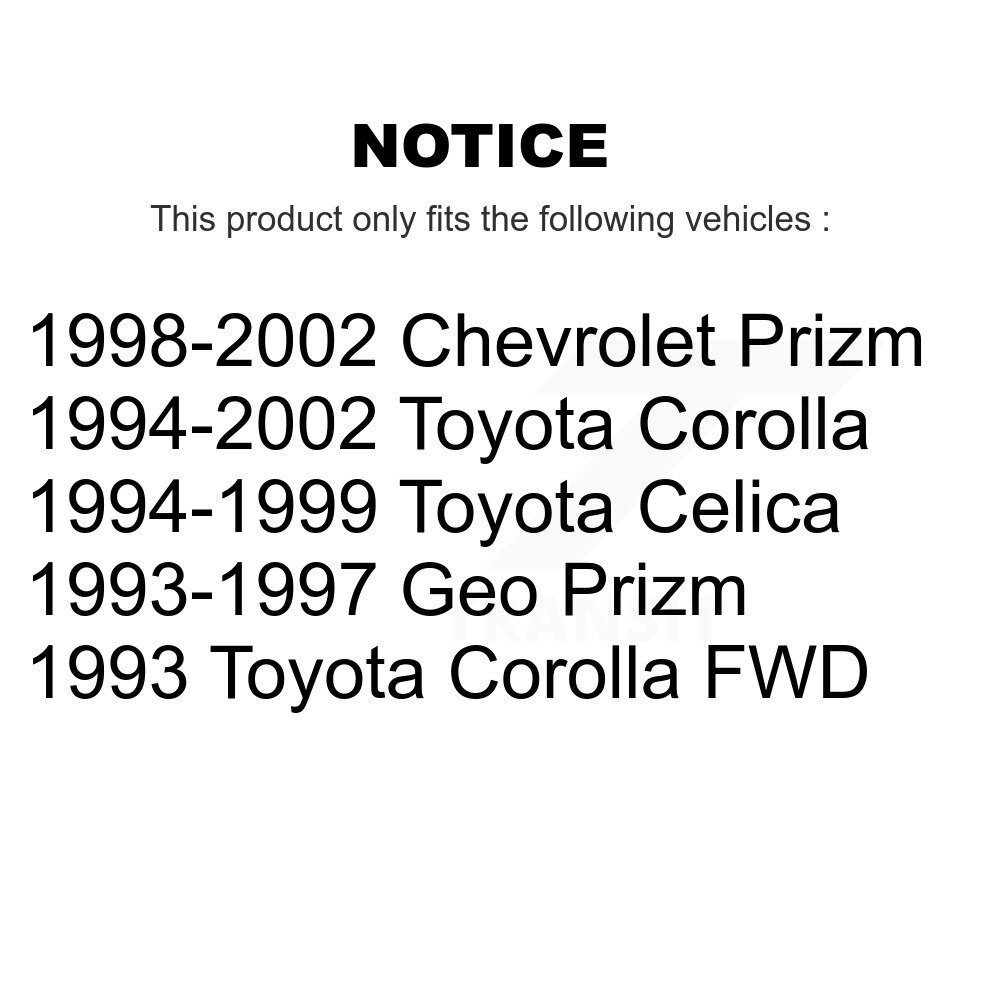 Front Suspension Ball Joint Tie Rod End Kit For Toyota Corolla Celica Prizm Chevrolet Geo KTR-102416 - Image 2