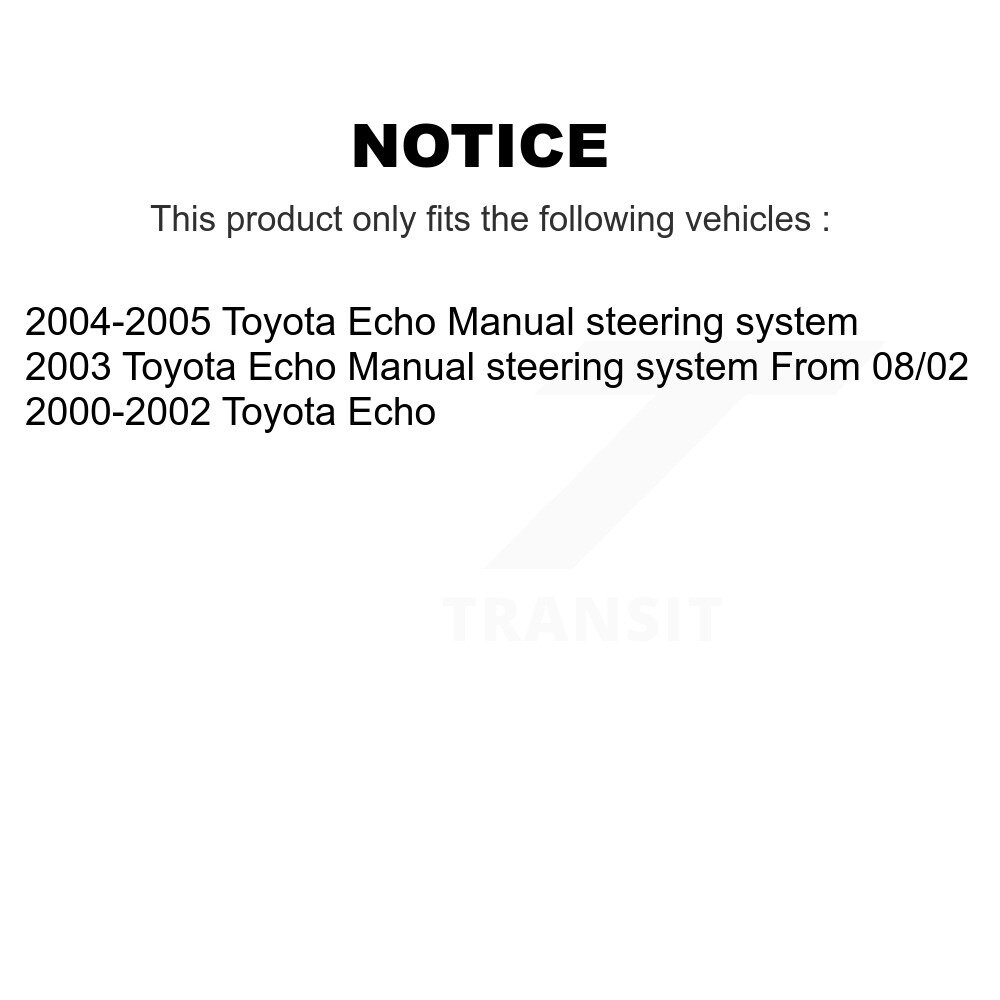 Front Suspension Ball Joint And Tie Rod End Kit For Toyota Echo KTR-102460 - Image 2