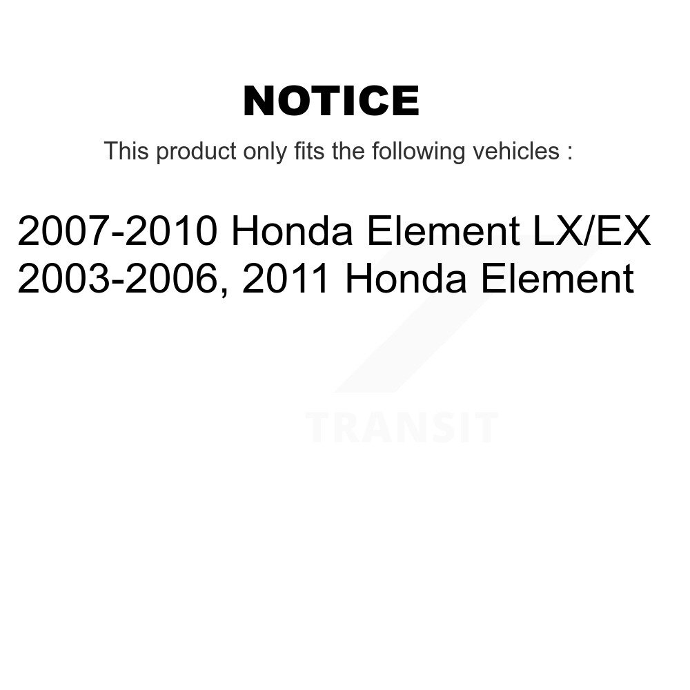 Front Suspension Control Arm And Tie Rod End Kit For Honda Element KTR-102554 - Image 2