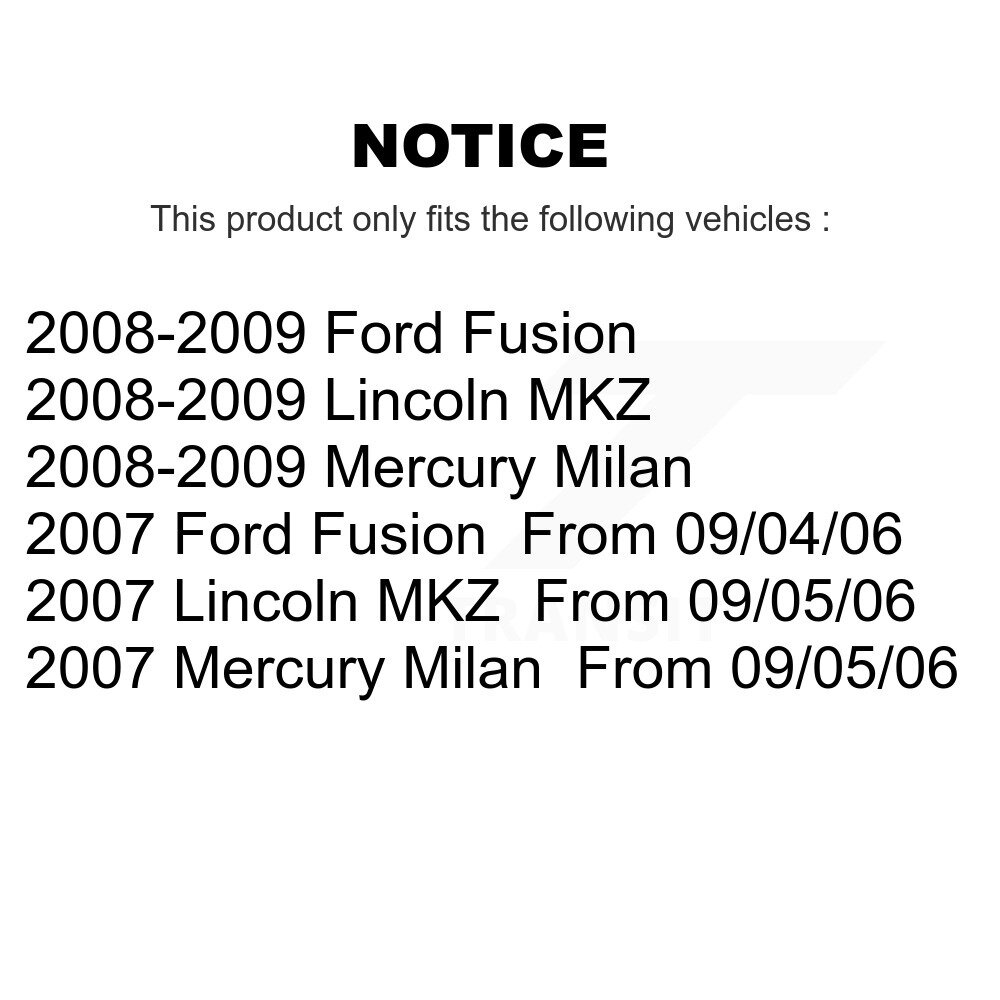 Front Suspension Control Arm Assembly Tie Rod End Kit For Ford Fusion Lincoln MKZ Mercury KTR-102605 - Image 2