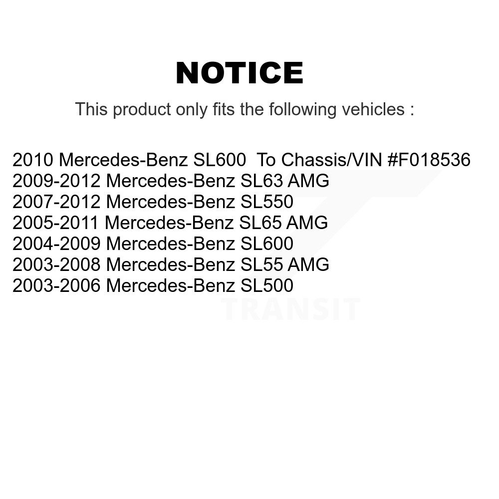 Front Suspension Arm & Tie Rod End Kit For Mercedes-Benz SL500 SL550 SL55 AMG SL63 SL600 KTR-102618 - Image 2