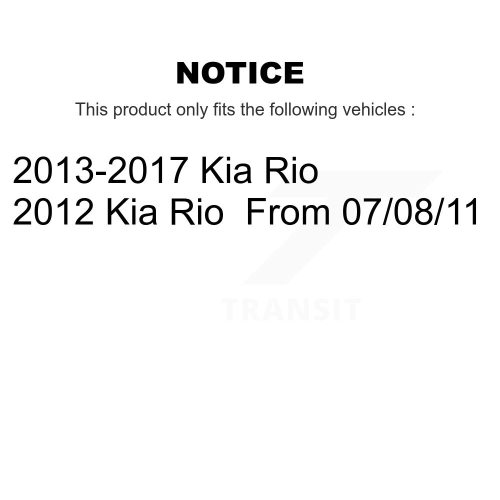 Front Suspension Control Arm Assembly And Tie Rod End Kit For Kia Rio KTR-102678 - Image 2