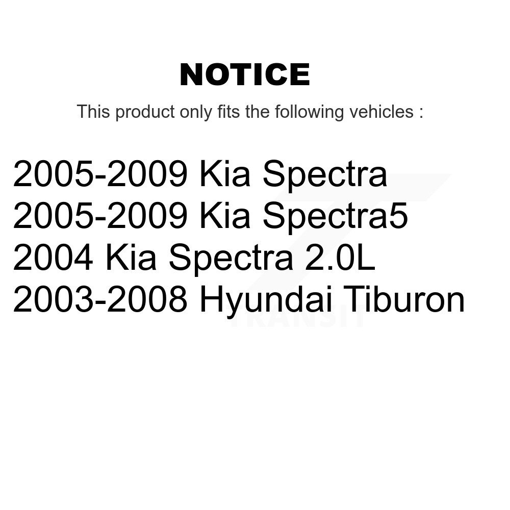 Front Suspension Control Arm Assembly And Tie Rod End Kit For Kia Spectra Hyundai Tiburon KTR-102760 - Image 2