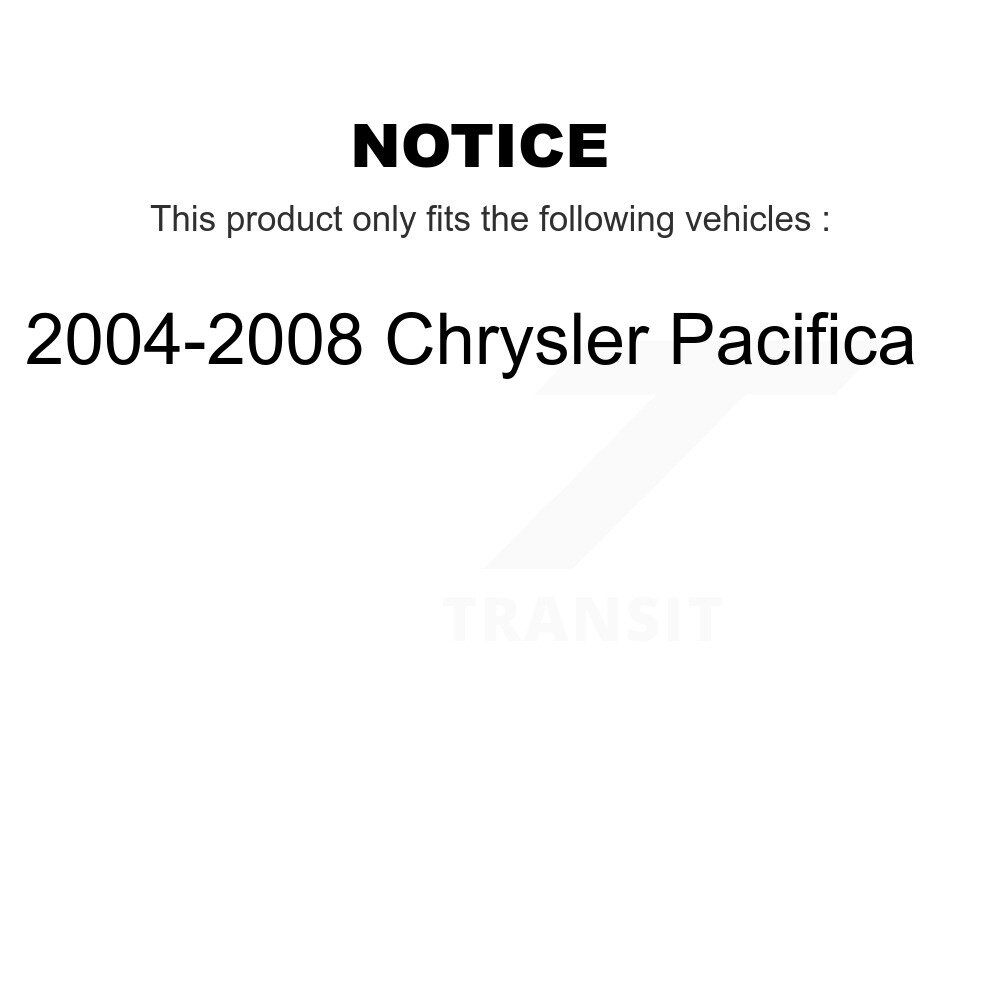 Front Suspension Control Arm Assembly And Tie Rod End Kit For 2004-2008 Chrysler Pacifica KTR-102781 - Image 2