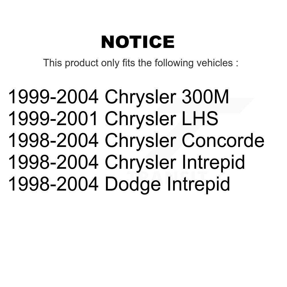 Front Suspension Arm And Tie Rod End Kit For Chrysler Intrepid Dodge 300M Concorde LHS KTR-102796 - Image 2