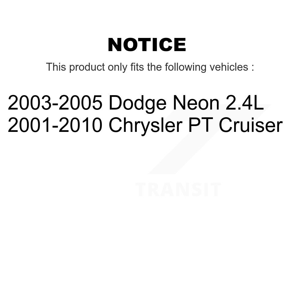 Front Suspension Control Arm Assembly Tie Rod End Kit For Chrysler PT Cruiser Dodge Neon KTR-102834 - Image 2