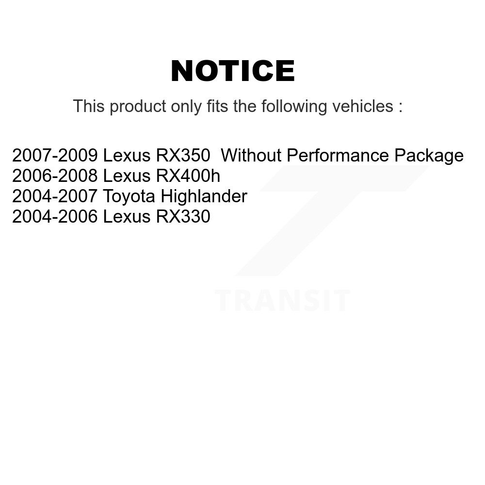 Front Suspension Control Arm Assembly & Tie Rod End Kit For Lexus RX350 Toyota Highlander KTR-102857 - Image 2