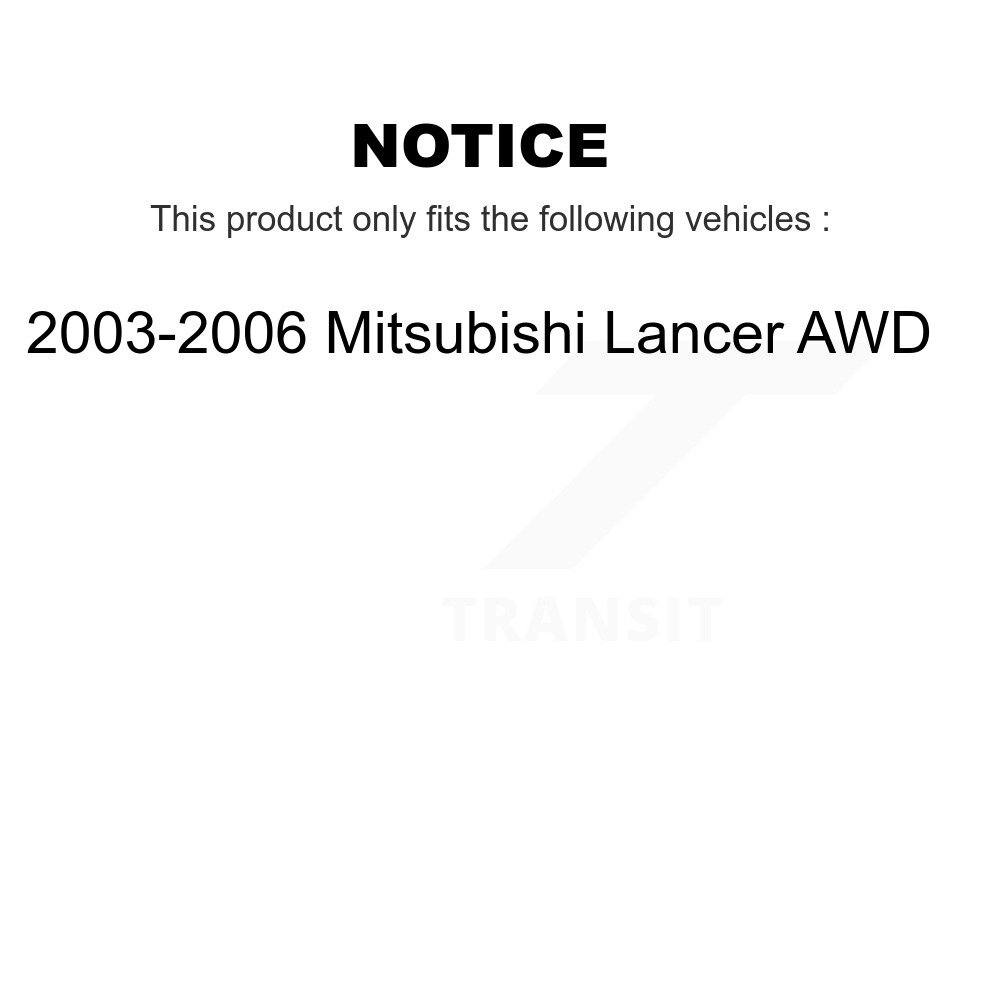 Front Suspension Control Arm Assembly Tie Rod End Kit For 2003-2006 Mitsubishi Lancer AWD KTR-102870 - Image 2
