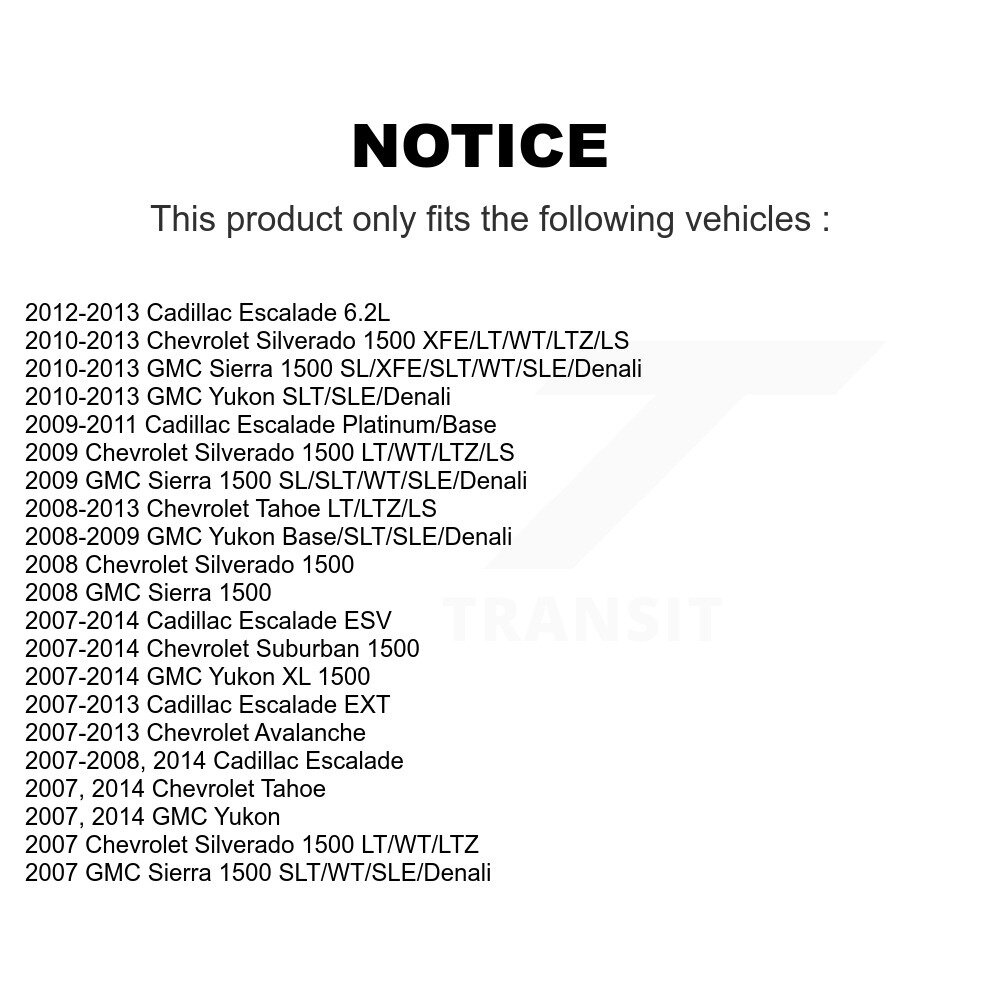 Front Suspension Control Arm Assembly Tie Rod End Kit For Chevrolet GMC Sierra 1500 Tahoe KTR-102892 - Image 2