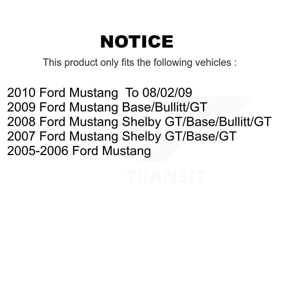 Front Suspension Control Arm Assembly And Tie Rod End Kit For Ford Mustang KTR-102928 - Image 2