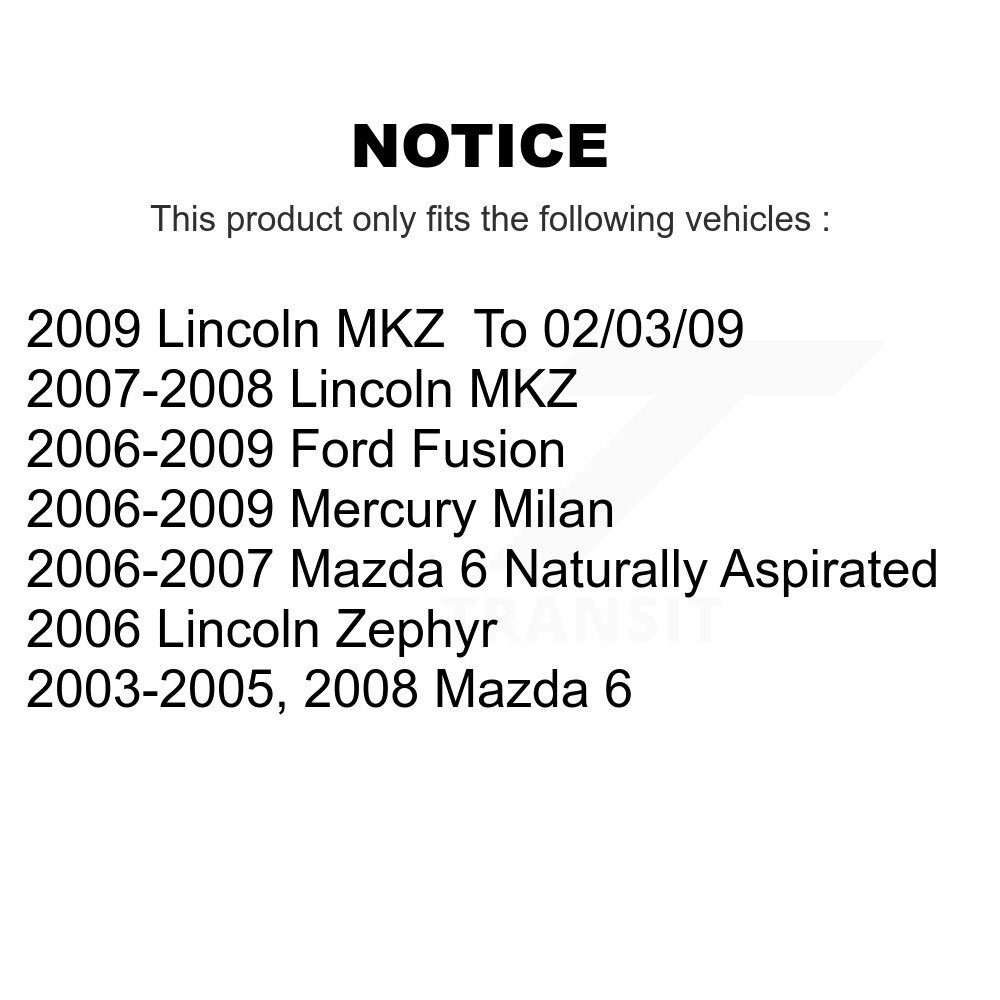 Front Control Arm & Ball Joint Tie Rod End Link Kit (8Pc) For Ford Fusion Mazda 6 Lincoln KTR-103257 - Image 2