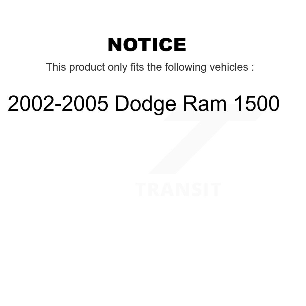 Front Suspension Control Arms And Lower Ball Joints Kit For 2002-2005 Dodge Ram 1500 KTR-103342 - Image 2