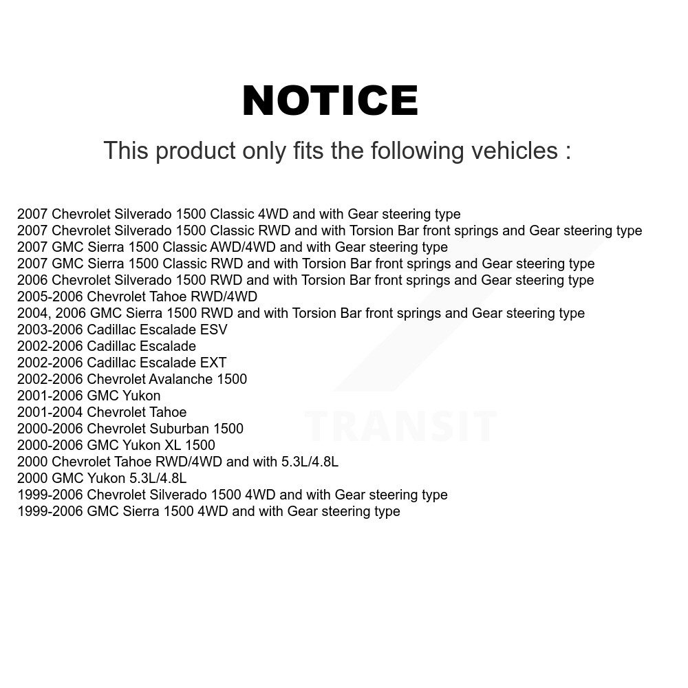 Front Control Arms Lower Ball Joints Tie Rods Link Sway Bar Kit (10Pc) For Chevrolet GMC KTR-103511 - Image 2