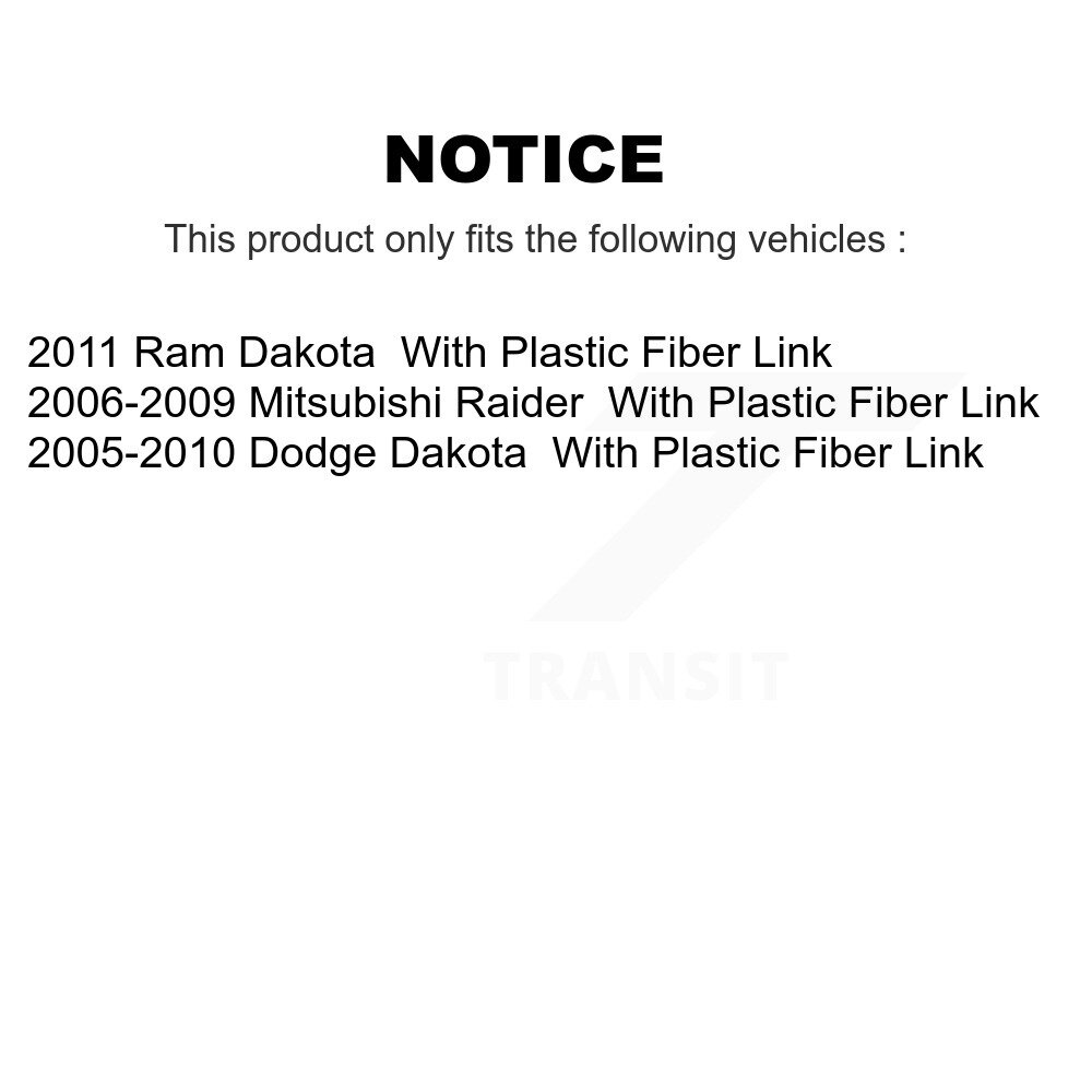 Front Rear Suspension Stabilizer Bar Link Kit For Dakota Dodge Ram Mitsubishi Raider KTR-103723 - Image 2