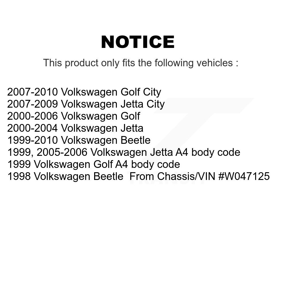 Front Outer Steering Tie Rod End Kit For Volkswagen Jetta Golf Beetle City KTR-103767 - Image 2