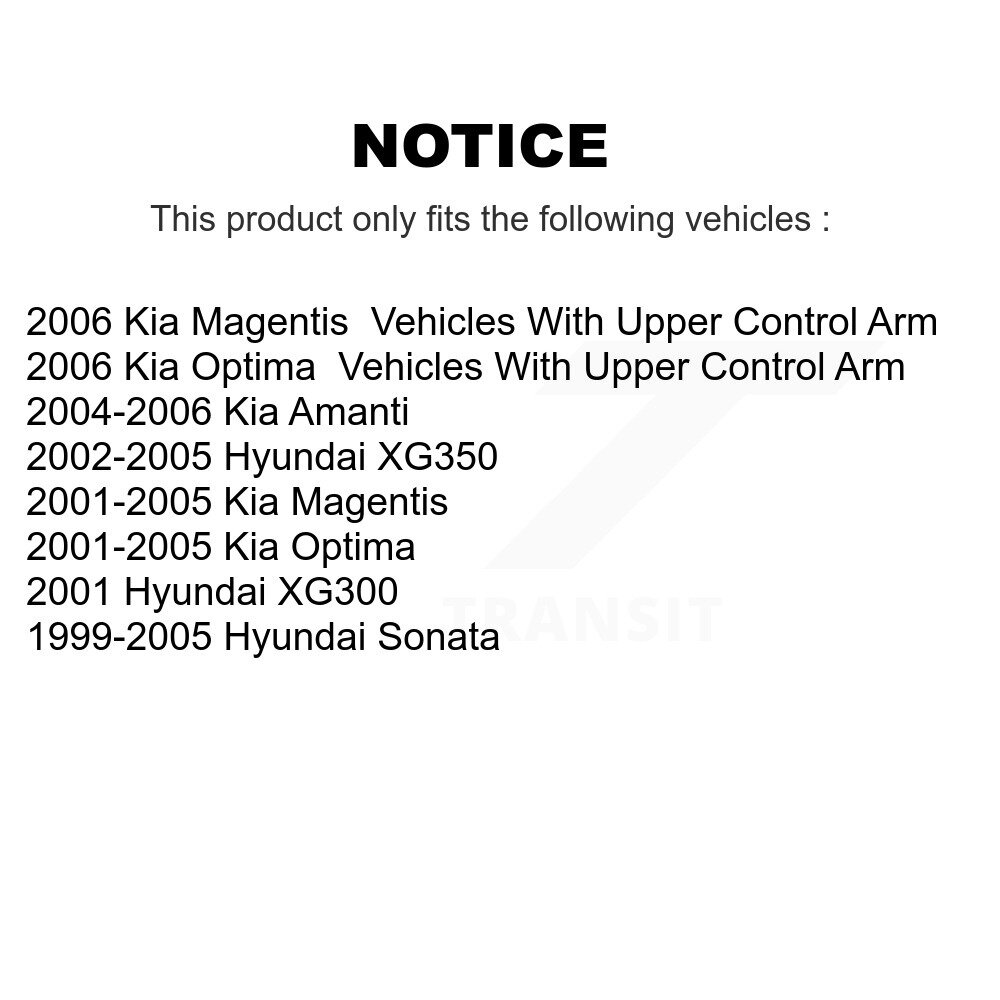 Front Outer Tie Rod End Kit For Hyundai Sonata Kia Amanti Optima XG350 XG300 Magentis KTR-103778 - Image 2