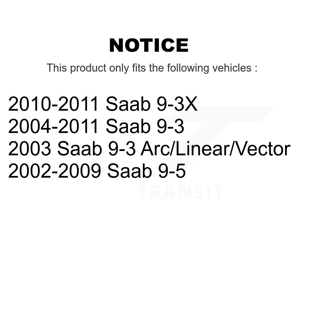 Front Outer Steering Tie Rod End Kit For Saab 9-3 9-5 9-3X KTR-103829 - Image 2