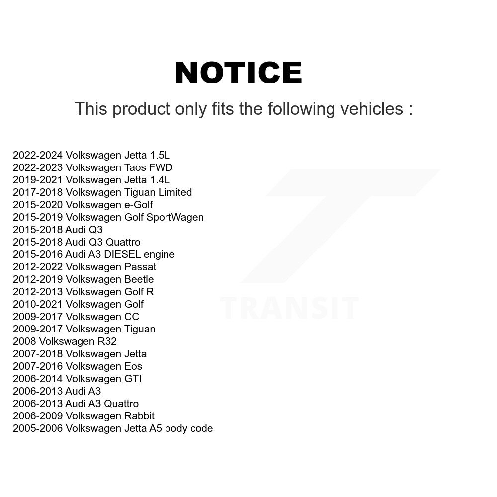 Front Outer Tie Rod End Kit For Volkswagen Jetta Golf Tiguan Passat SportWagen Audi Taos KTR-103837 - Image 2