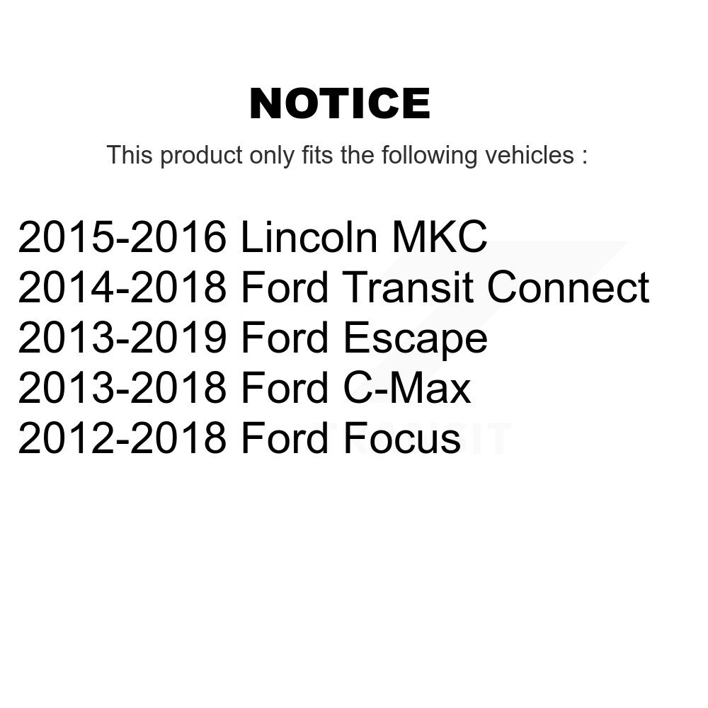 Front Outer Tie Rod End Kit For Ford Escape Focus Transit Connect C-Max Lincoln MKC KTR-103870 - Image 2