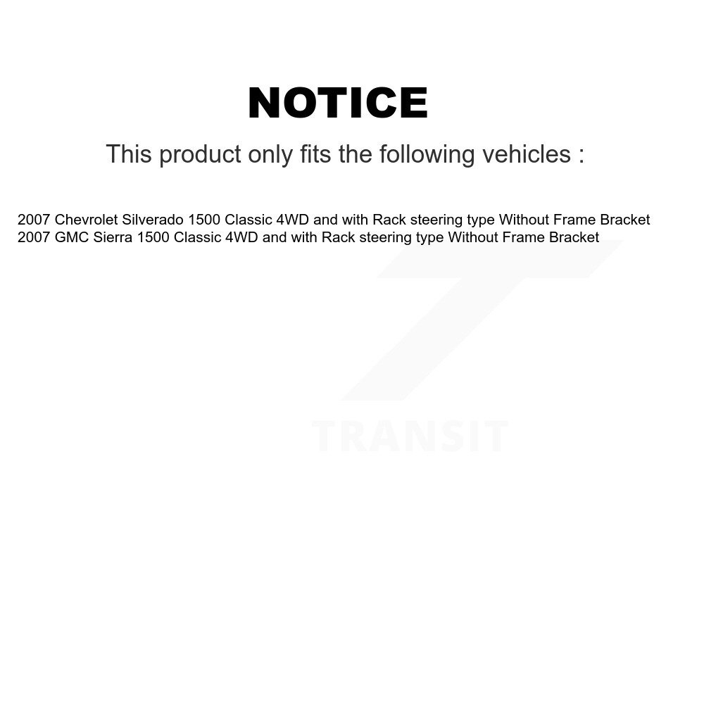 Front Tie Rod End Ball Joints Center link Idler Arm Kit (10Pc) For Chevrolet 1500 GMC KTR-103942 - Image 2