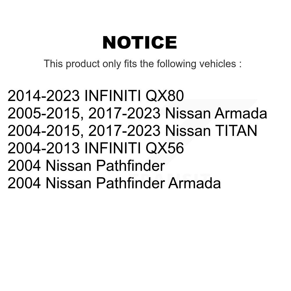 Front Upper Suspension Control Arm & Ball Joint Kit For Nissan TITAN Armada INFINITI QX80 KTR-104132 - Image 2