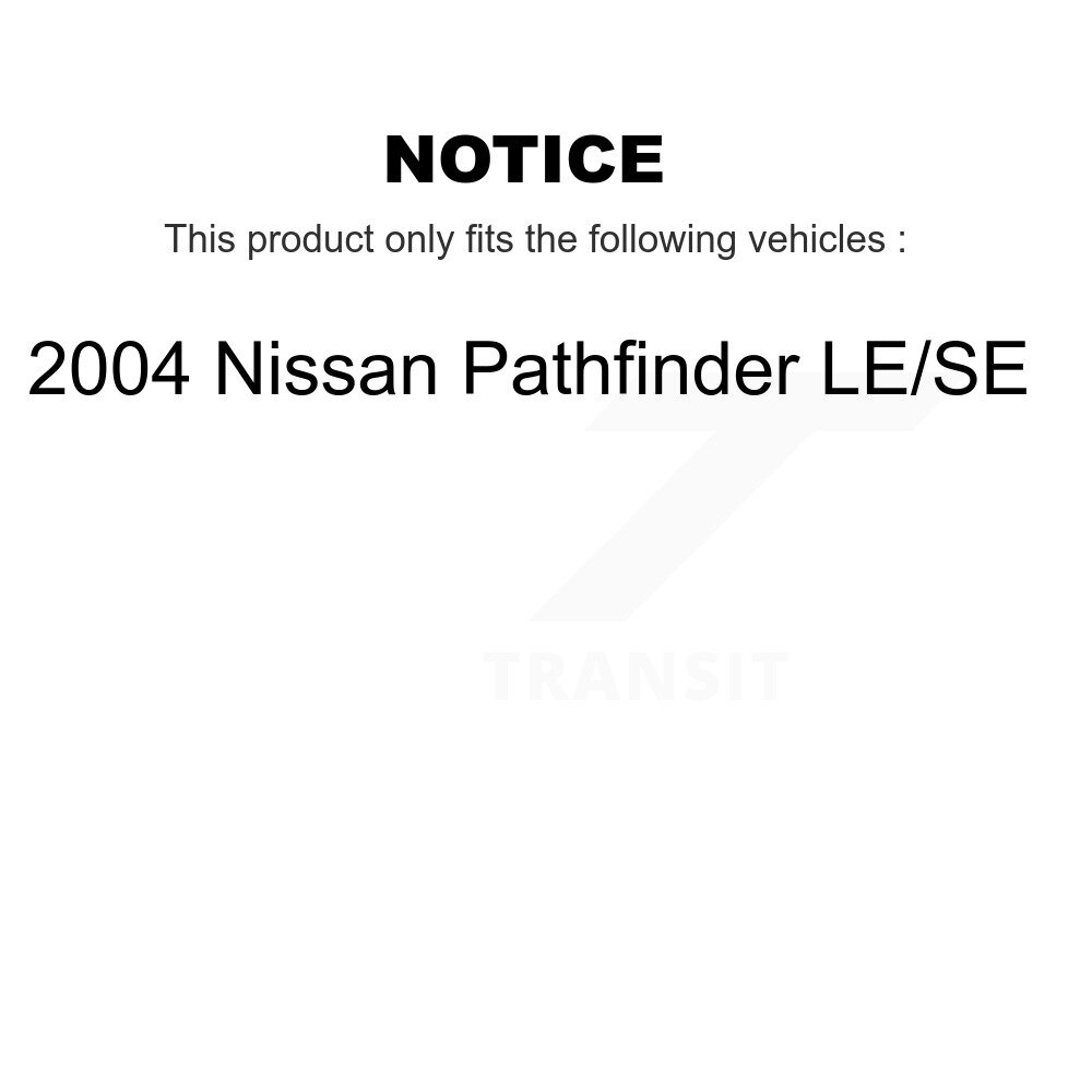 Front Suspension Upper Control Arm Lower Ball Joints Kit For 2004 Nissan Pathfinder LE SE KTR-104135 - Image 2