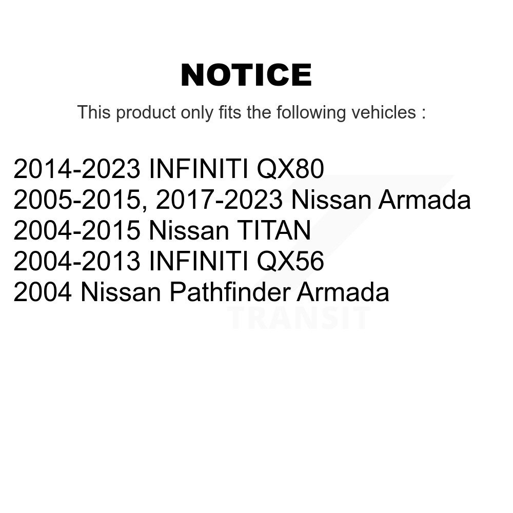 Front Control Arm Ball Joint Tie Rod End Link Kit (8Pc) For Nissan TITAN Armada INFINITI KTR-104147 - Image 2