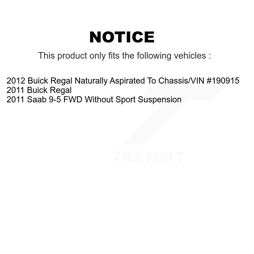 Front Rear Suspension Stabilizer Bar Link Kit For Buick Regal Saab 9-5 KTR-104158 - Image 2