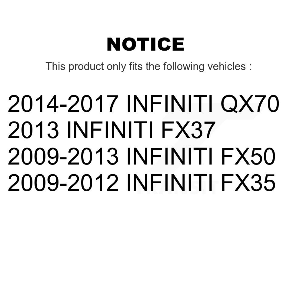 Front Rear Suspension Stabilizer Bar Link Kit For INFINITI FX35 QX70 FX50 FX37 KTR-104163 - Image 2