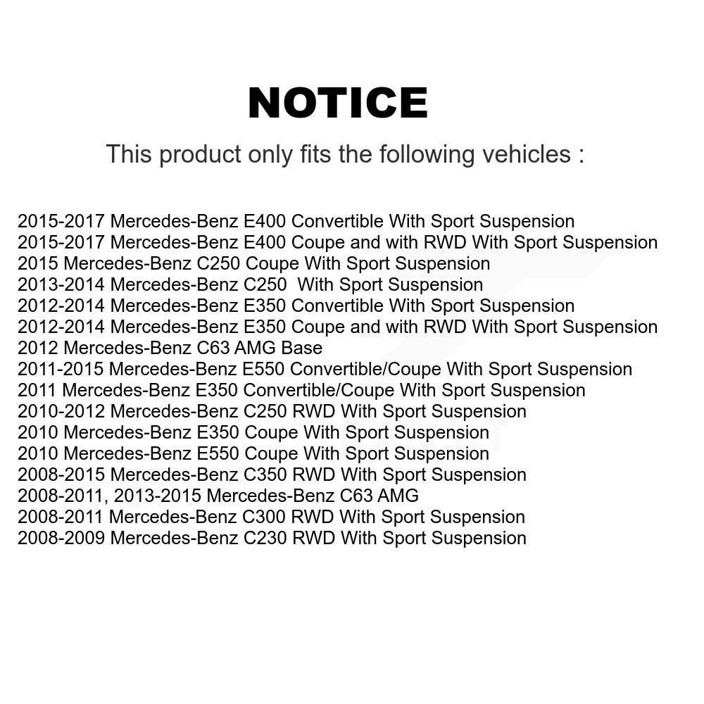 Front Suspension Bar Link Kit For Mercedes-Benz C300 E350 C350 C250 E400 E550 C230 C63 KTR-104211 - Image 2