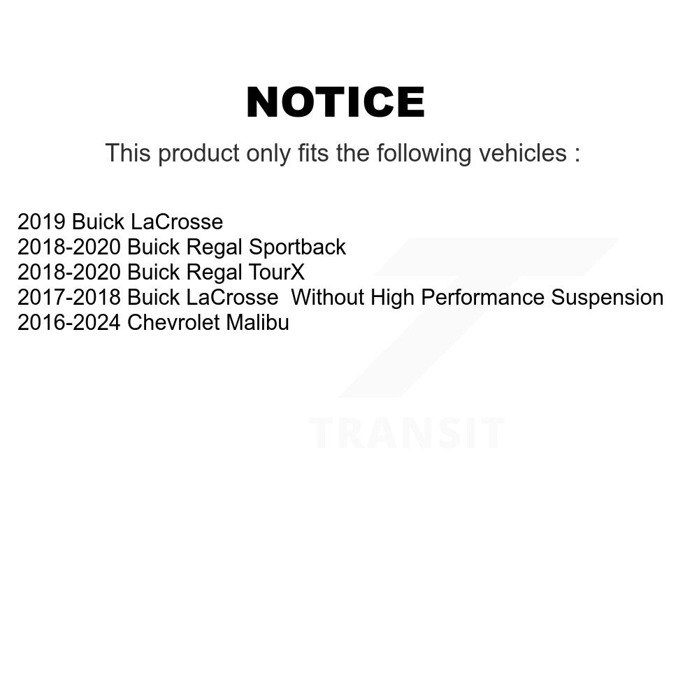 Front Suspension Bar Link Kit For Chevrolet Malibu Buick LaCrosse Regal Sportback TourX KTR-104212 - Image 2