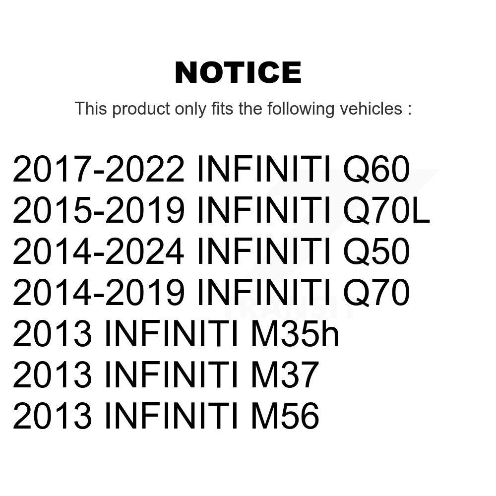 Rear Suspension Stabilizer Bar Link Kit For INFINITI Q50 Q60 Q70 Q70L M37 M56 M35h KTR-104221 - Image 2