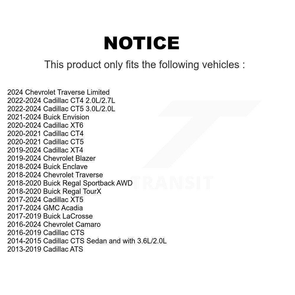 Rear Suspension Sway Bar Link Pair For Cadillac Chevrolet Buick XT5 Traverse GMC Acadia KTR-104288 - Image 2