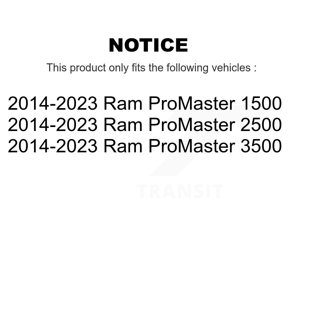 Front Suspension Stabilizer Bar Link Pair For 2014-2023 Ram ProMaster 2500 3500 1500 KTR-104441 - Image 2