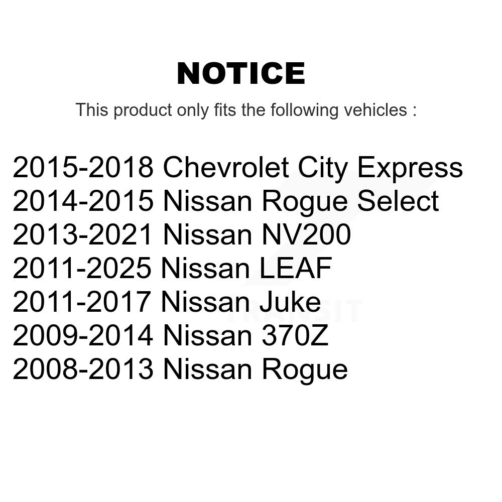 Front Lower Rearward Suspension Arm Bushing Pair For Nissan Rogue LEAF Juke NV200 370Z KTR-104506 - Image 2